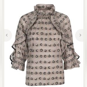 Hofmann Copenhagen Women Brown Long Sleeve Blouse 36 eur